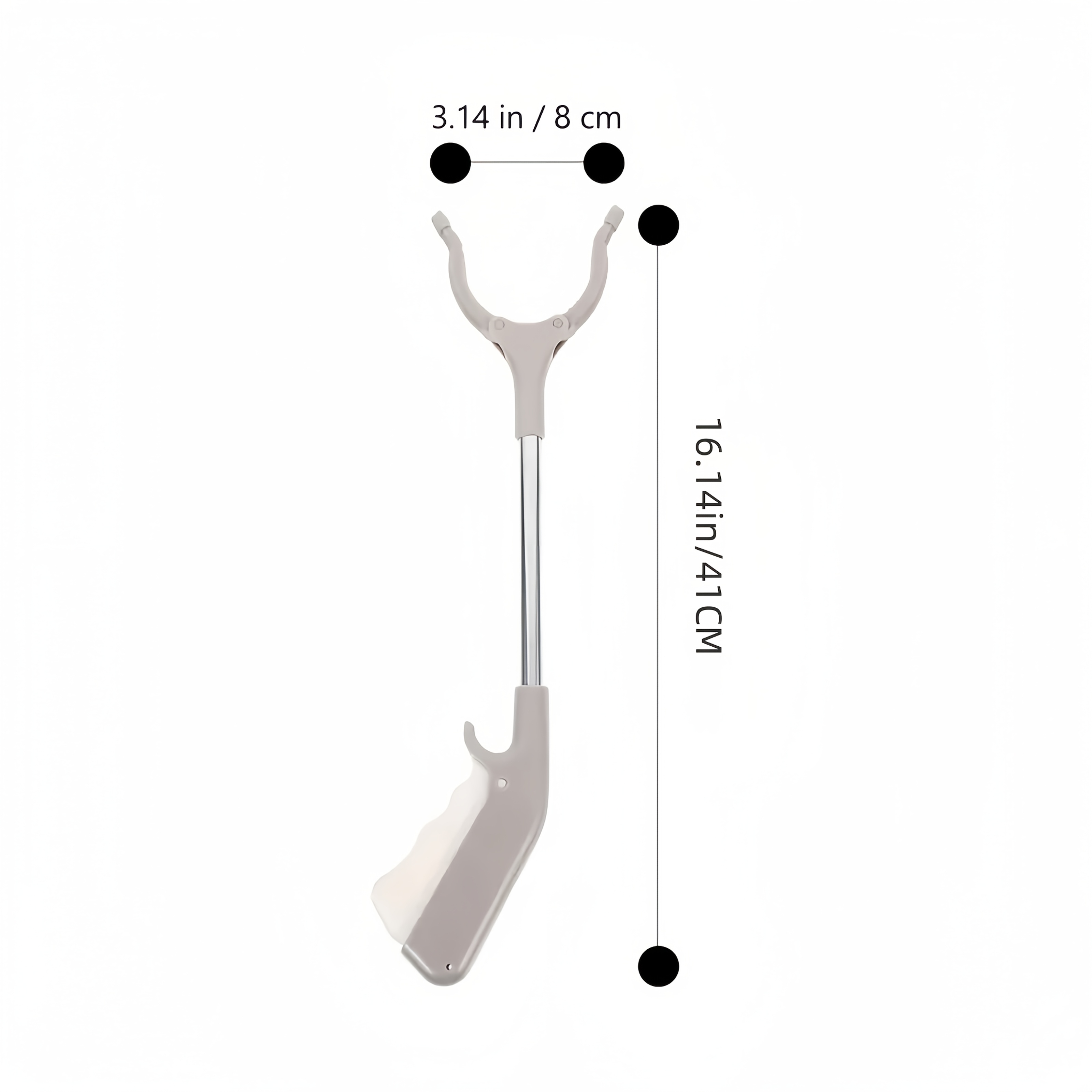 E-shop Ein 81 cm (32 Zoll) faltbares Reinigungs-Greifwerkzeug mit 360° drehbarer Klemme und magnetischer Spitze, entwickelt für einfache Müllsammelung,