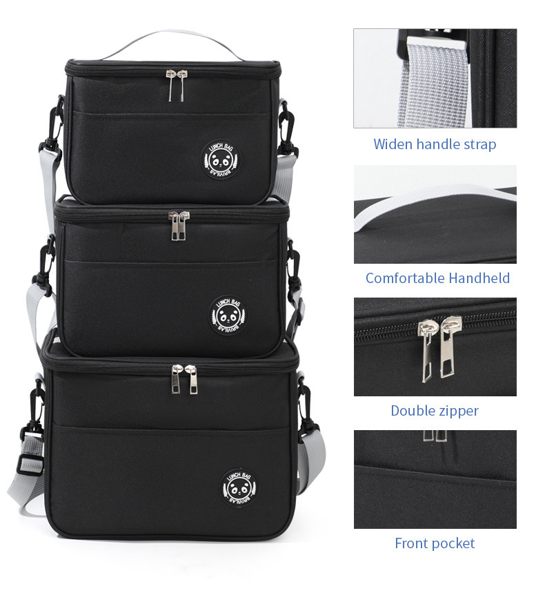 Heated Lunch Box Handbag Insulated Bag Aluminum Foil Thickened Bento Bag Large Capacity Lunch Bag for Office Workers Fashionable Non-food contact,back to school