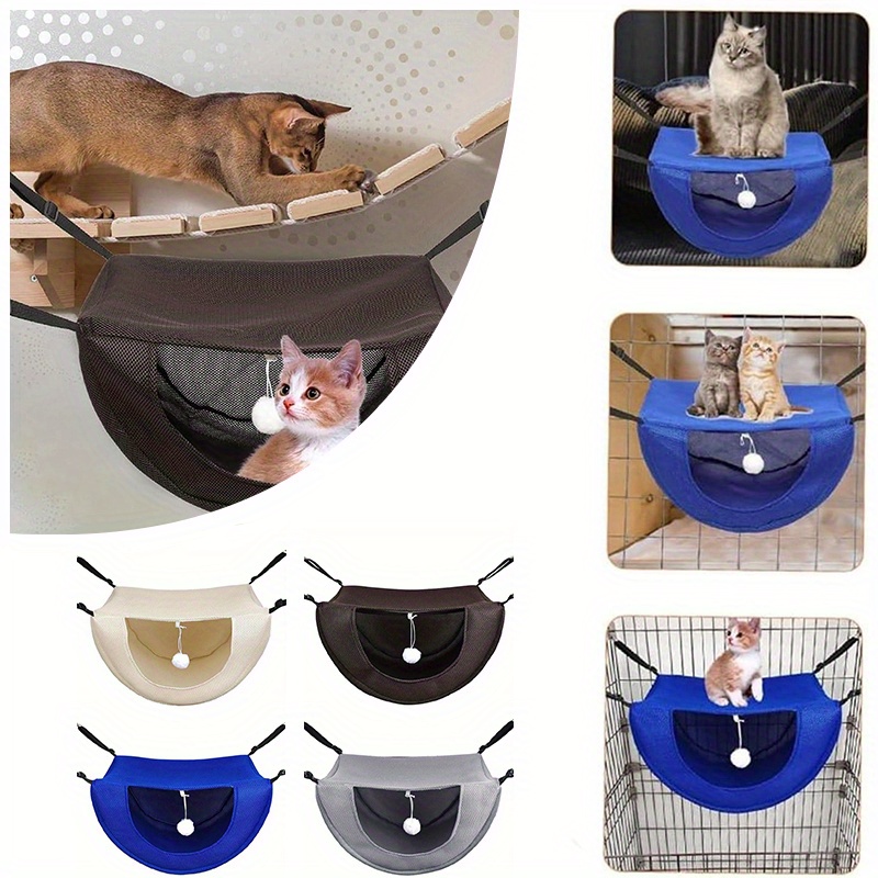 Adjustable Cat Hammock with Straps for Pet Cages