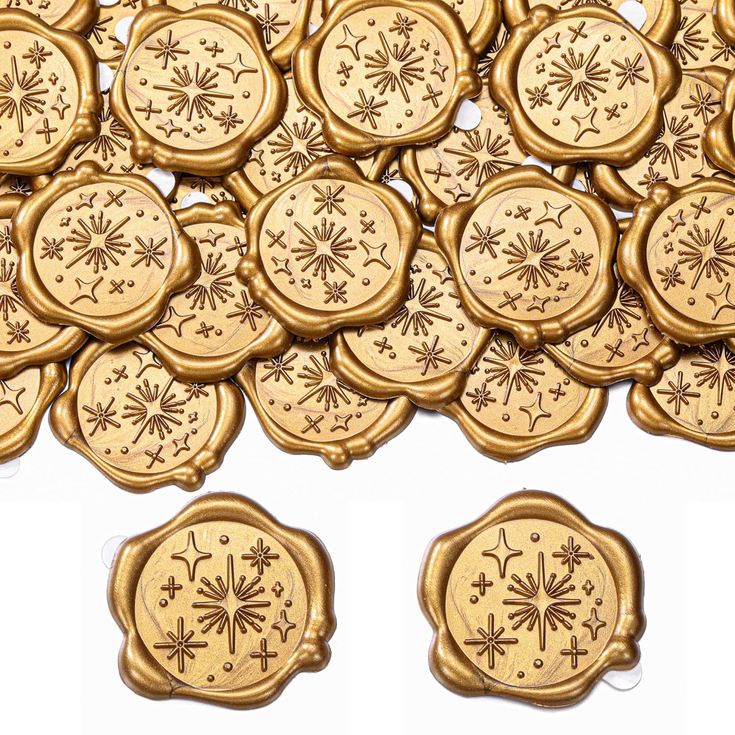 TEMU Lot de 50 autocollants de en cire antique, parfaits pour sceller les invitations de mariage, les invitations de fête, de Noël, les enveloppes et