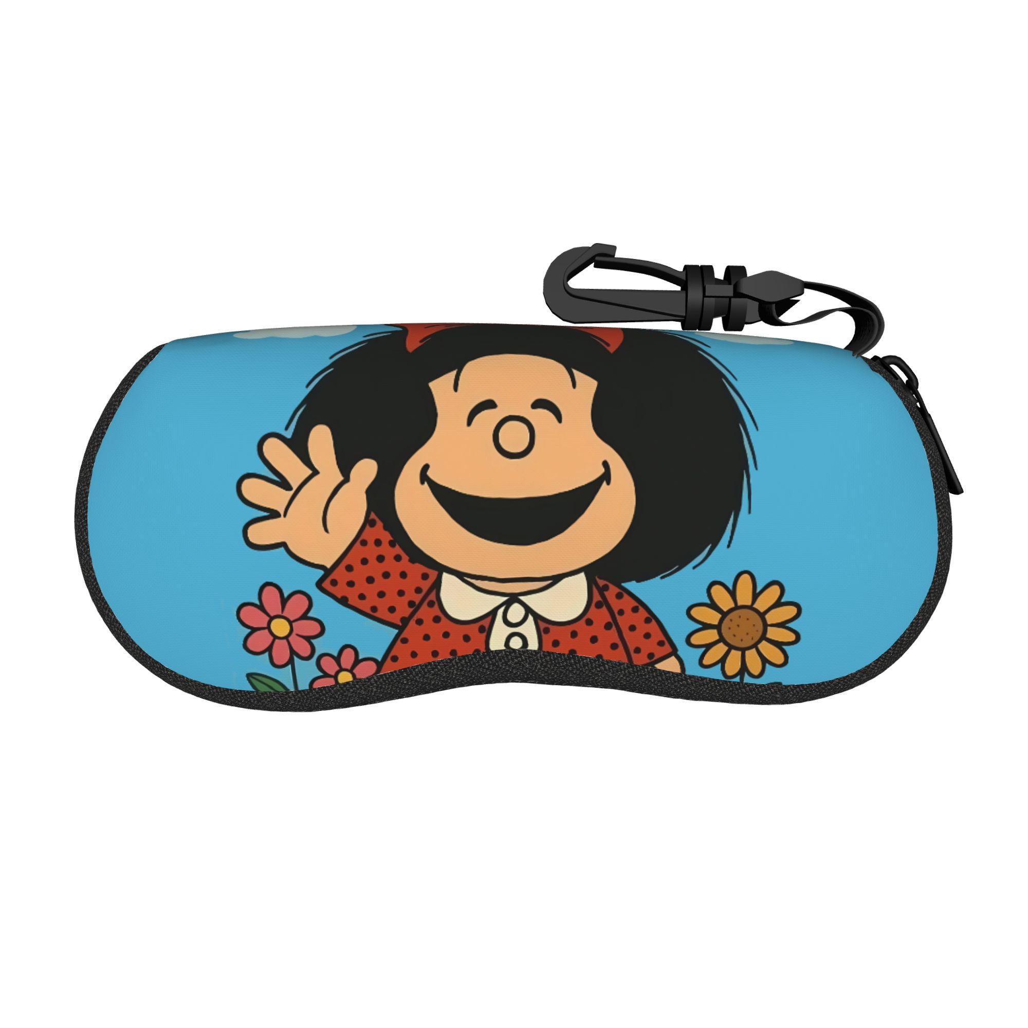TEMU 1pc Estuche Moderno para Gafas con Diseño de Personajes de Dibujos Animados - Bolsa de Almacenamiento Ultraligera con Cremallera para Gafas de