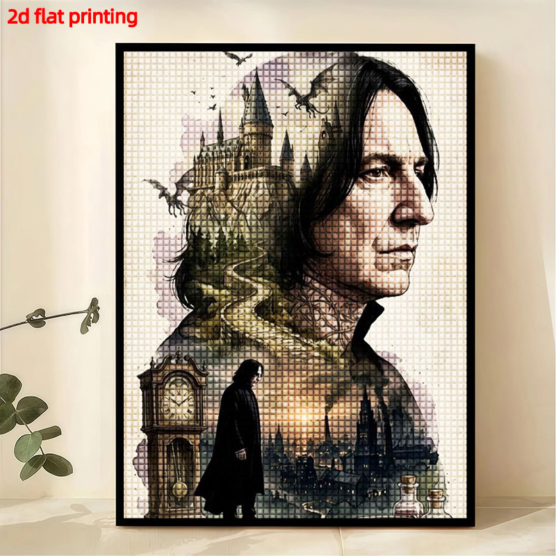TEMU 2d Flat Printing Round Frameless Adult Diamond Painting - Snape, Suitable For Craft Enthusiasts, Home Decor Art. An Ideal Gift For Birthdays, ,