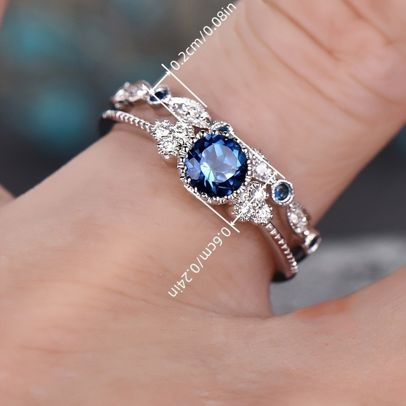 925 Silver Women's Rings CZ Stackable Daily & Wedding Valentine's Gift