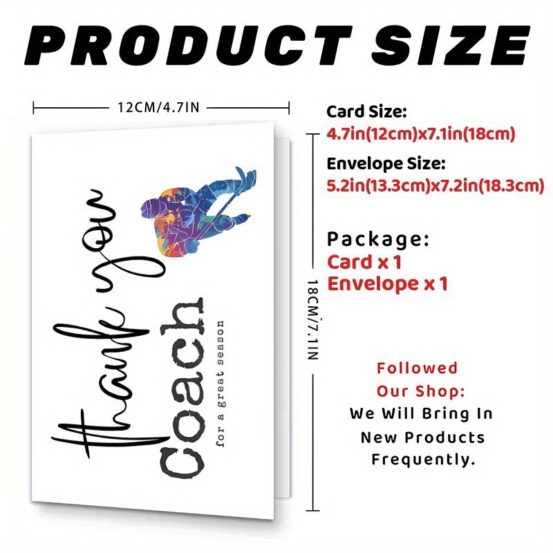 TEMU 1pc Hockey Thanks Card, Thank You To The Ice Hockey Assistant, End Of Season, , Best & Farewell Gift, With Envelope