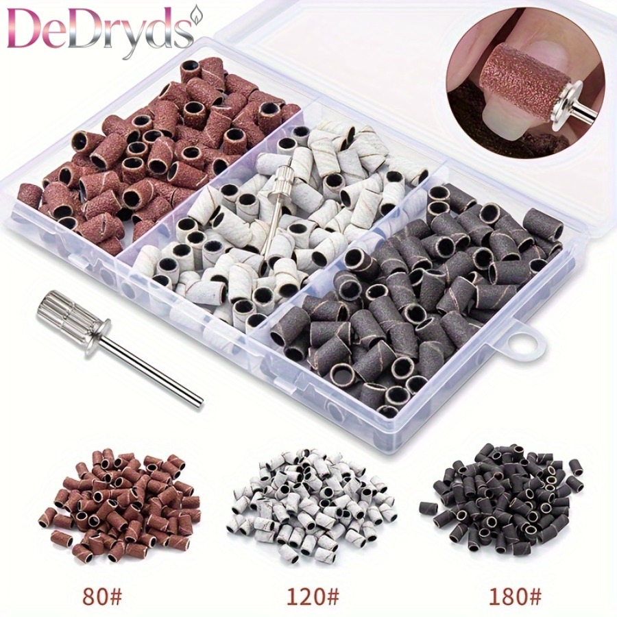 TEMU Nail Polishing Kit With 1 Coarse And 1 Fine Grit, Available In , Electric Polishing Paste For Smooth And Shiny Nails, Includes A Coding Ring For