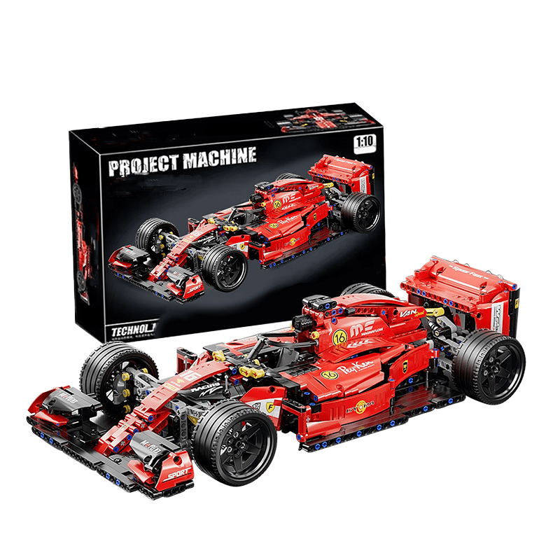 1163 stuks Rode Formule Race Bouwblokken Schaal 1:10! Modulaire bouwblokken