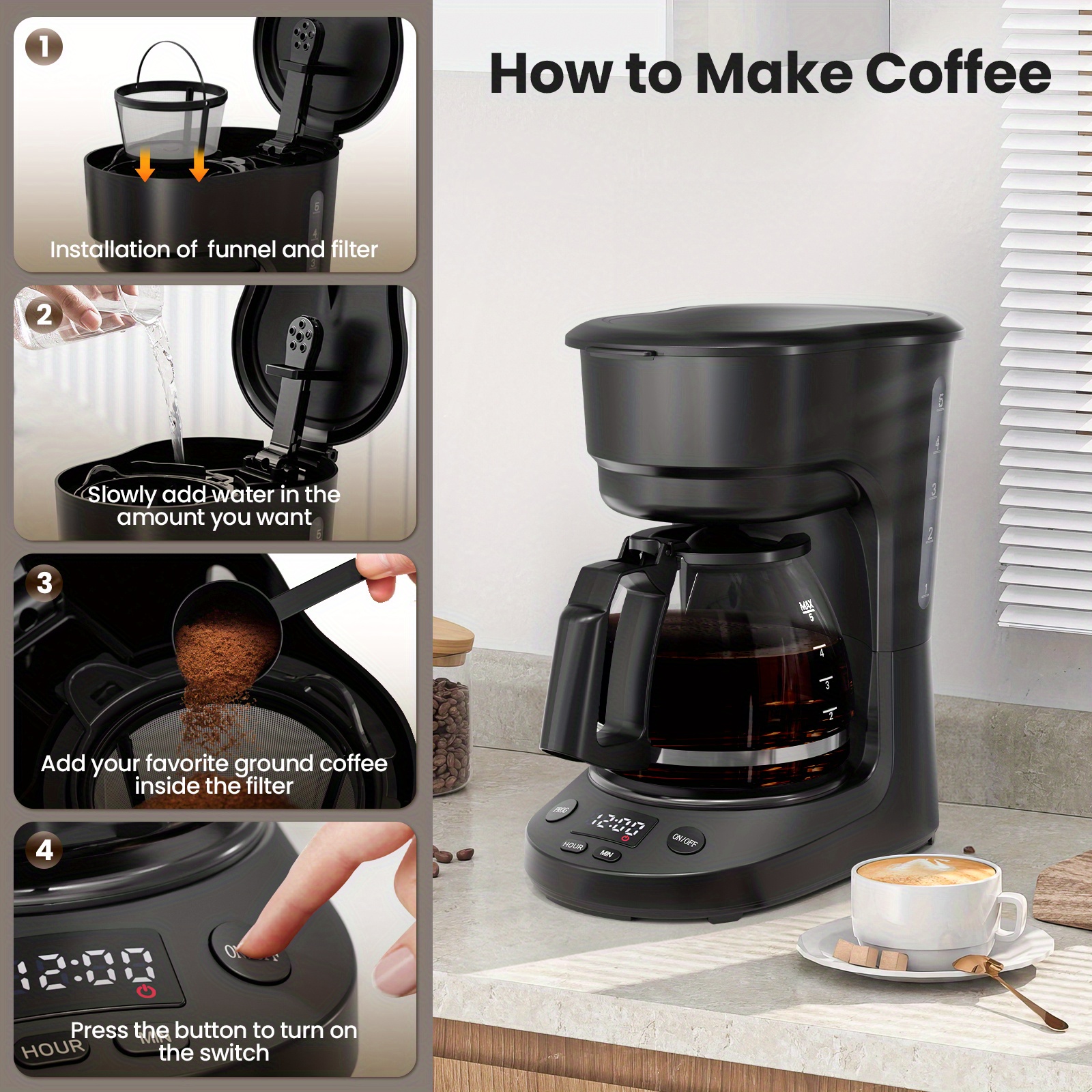 5 cup k cup 20 machine professional compact - Temu