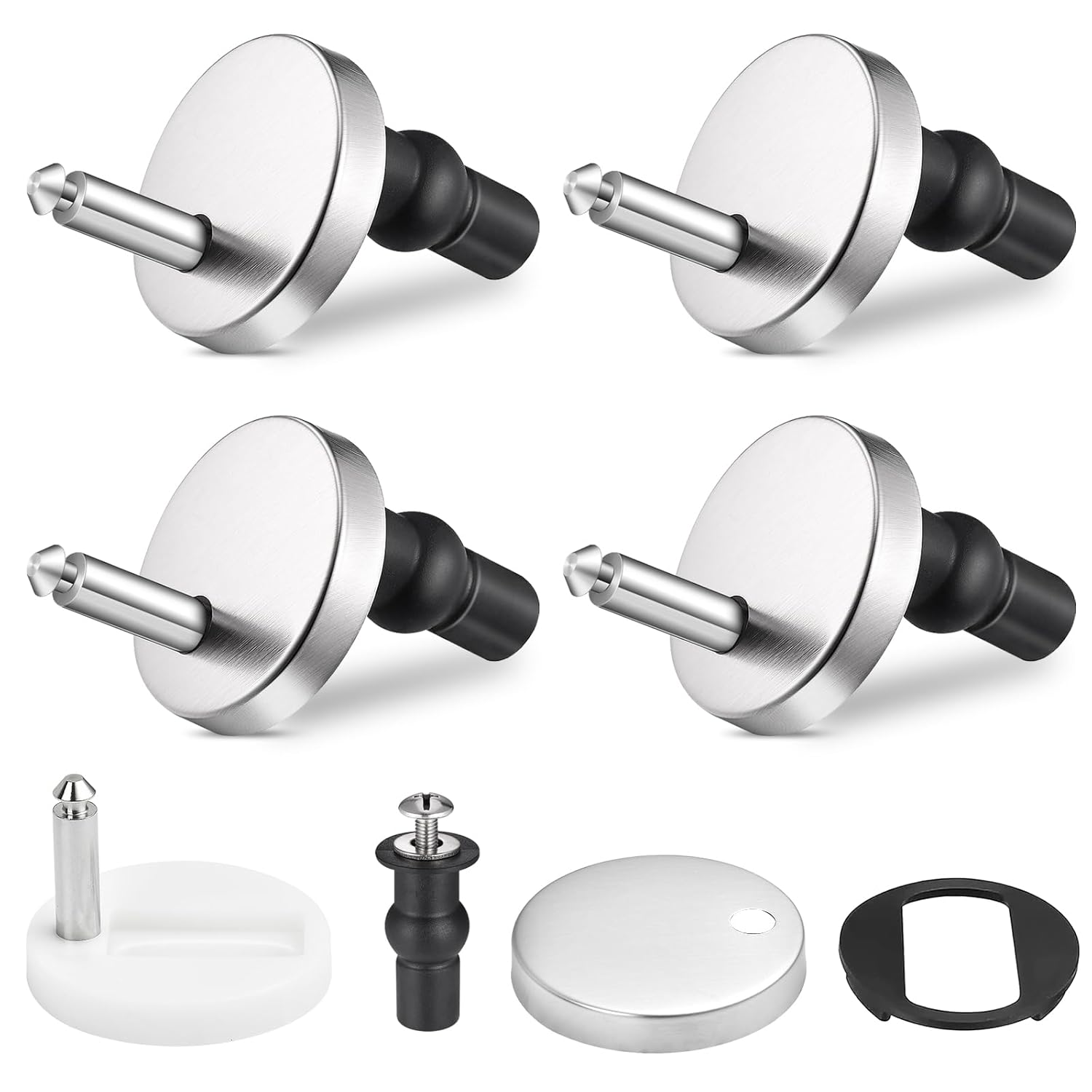 TEMU Kit de 4 boulons universels pour abattant de toilette, vis, dégagement rapide, facile à installer - Kit de pièces de rechange pour abattant de