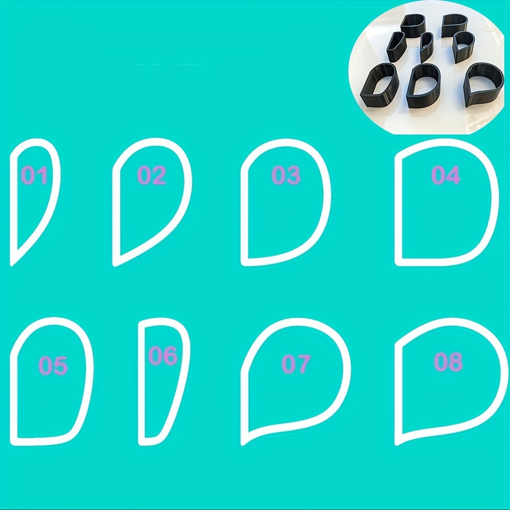 TEMU 8pcs Set Of Handle Shaping Molds, Ceramic Making Tools, Handle Templates, Clay Instruments, Ceramic Container Tools, And Foam Shapers.