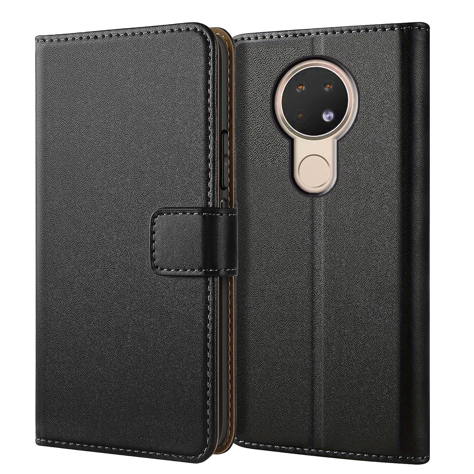 TEMU Phone Case: Case For 6.2 / 7.2 Wallet Case With Kickstand Black Faux Leather Card Slot Flip Protective Phone Case Cover