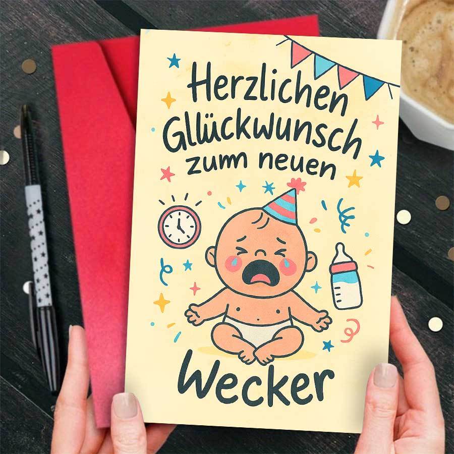 E-shop 1 Stück Lustige Neue Baby-Glückwunschkarte – für Freunde Familie zur Feier Neugeborenen, Baby-Shower oder zur Begrüßung Neuzugangs mit Humor