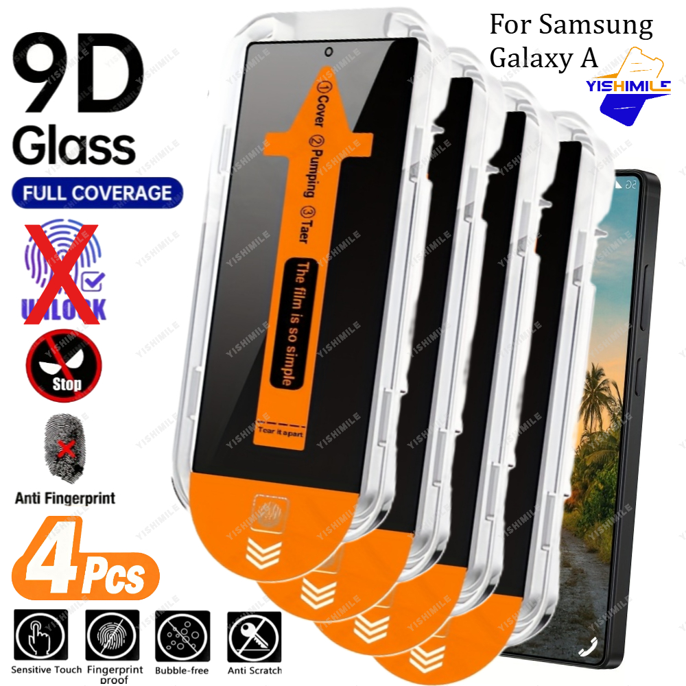 E-shop 4 Stück Privatsphäre Gehärtete Glas Bildschirmschützer für for Samsung Galaxy A06 A07 A15 A16 A17 A25 A26 A34 A35 A36 A54 A55 A56, Staubfreies
