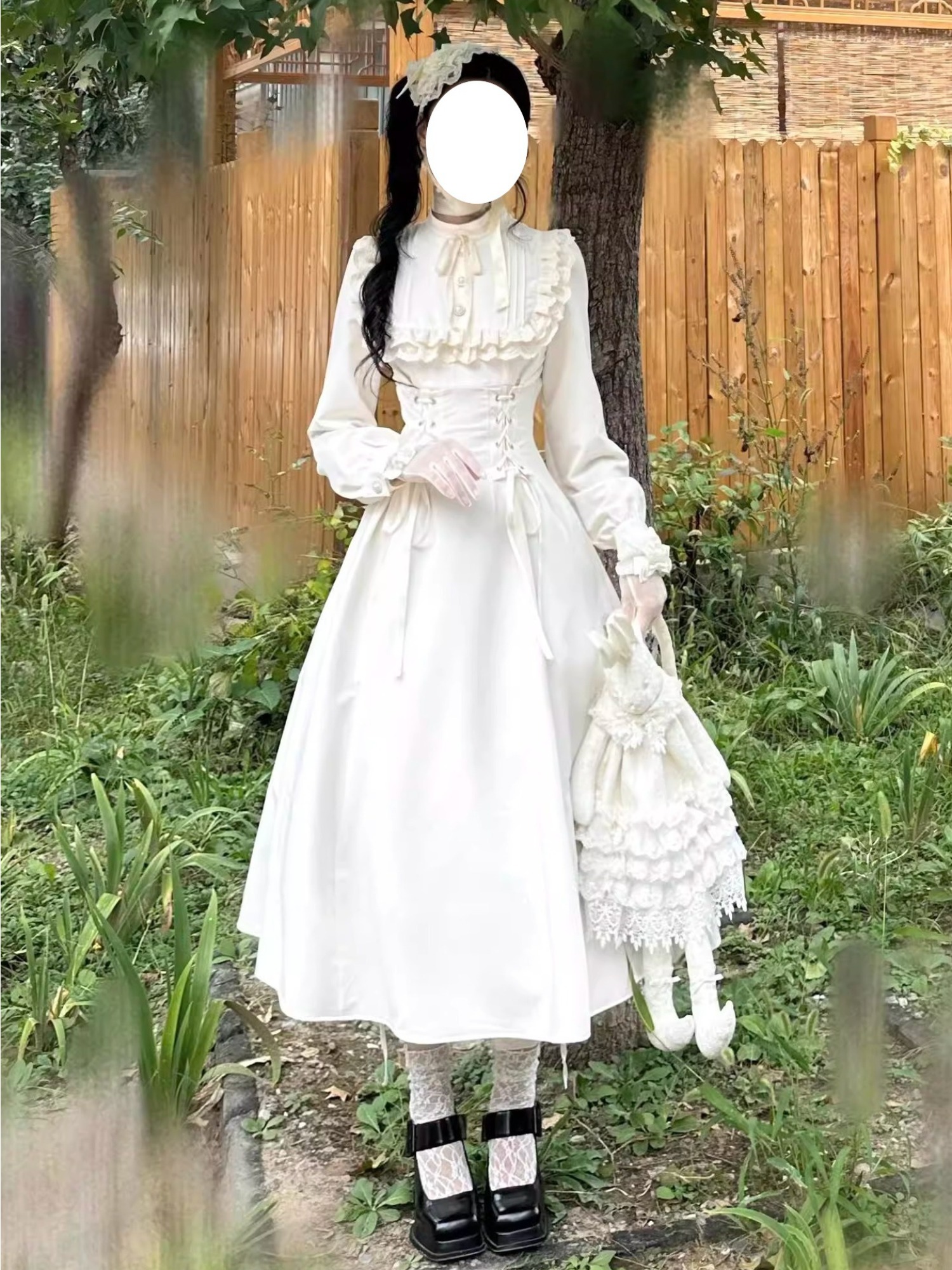 white vintage dress sold on Temu United States