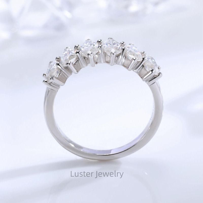Men's Bling Moissanite Hip Hop Ring, Luxury Stylish Finger Ornament