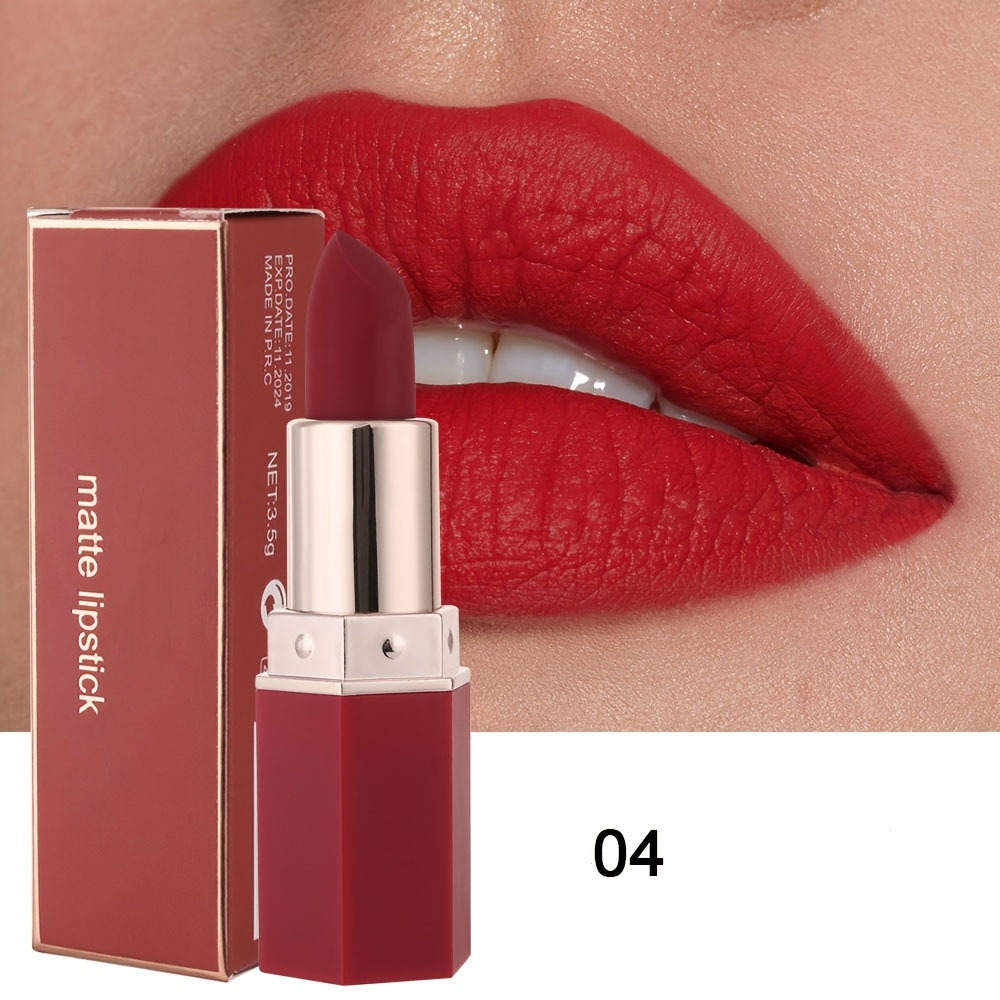 Luxurious Matte Lipstick Is Waterproof And Sweat Resistant, Long-lasting, Smooth, And . Used For Dates, Parties, And Interviews With A Full Film On The Lips. Suitable For Types