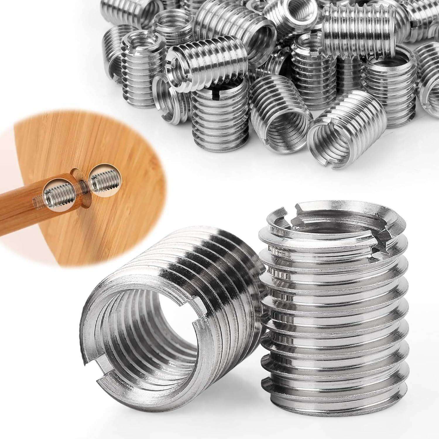 Image of 10pcs M8 To M6 Thread Adapter Sleeve Reducing Nut 10mm Screw