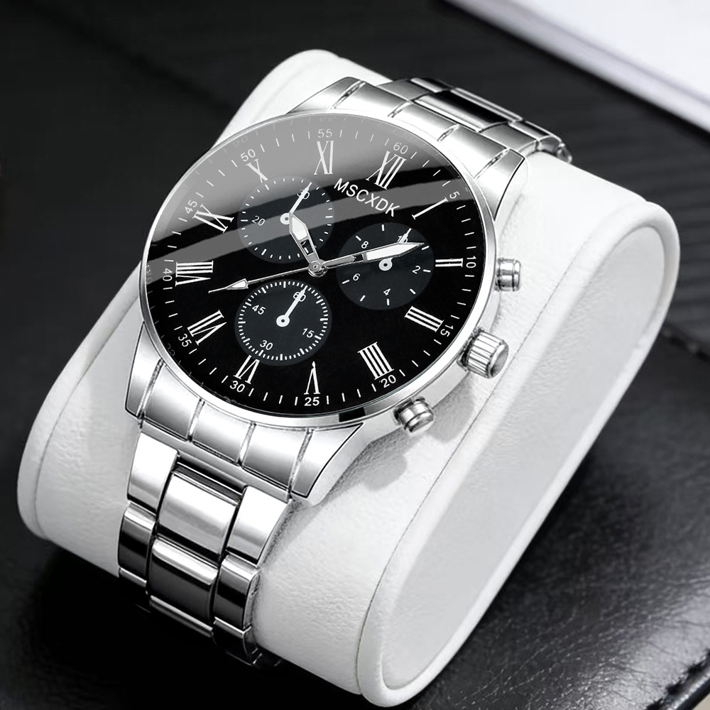 1pc   reloj de cuarzo unisex de lujo para negocios - esfera redonda, movimiento de cuarzo - para uso   y ocasiones formales - regalo de  , aniversario, presente de graduación - diseño lujoso, moderno y exquisito, para fiestas