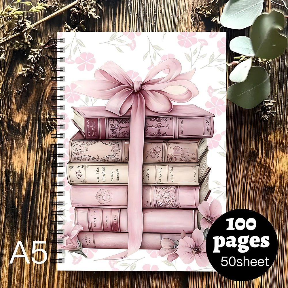 TEMU 1 A5 Hardcover Spiral Notebook, Book Binding With Double-line Stitching, Smooth Writing Pad, Suitable For Men And Women, Ideal For Gifts Or