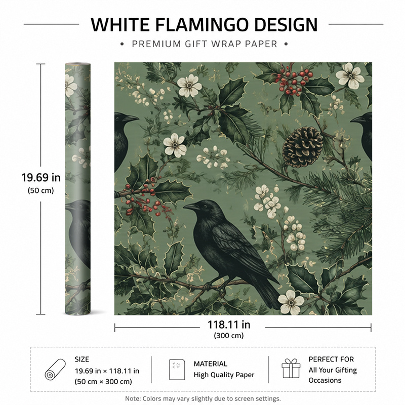 TEMU 1 Rolle 50x300cm (19,7x118,1 Zoll) Geschenkpapier, hochwertiges Blumenmuster mit schönem Design, zum Verschenken, für Geburtstage & Feiertage,