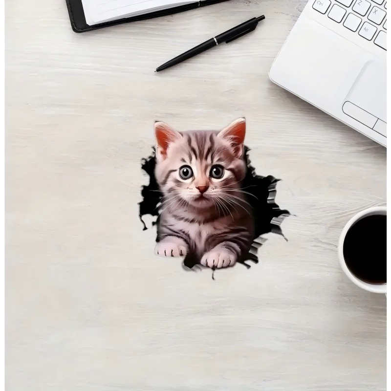 

Stickers, Cute Cat Broken Window Pattern, Very Suitable For Decorating Doors, Windows, Car Windows, Laptop Decorative Stickers