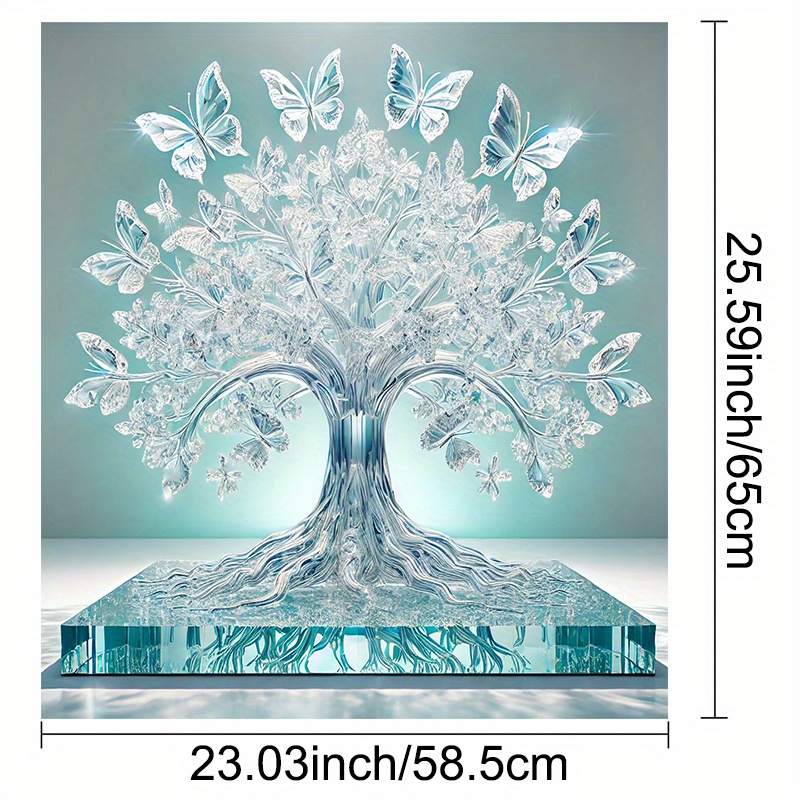 TEMU Autocollant magnétique en verre cristal sur le thème de de Vie pour lave-vaisselle et réfrigérateur, décoration créative pour lave-vaisselle,