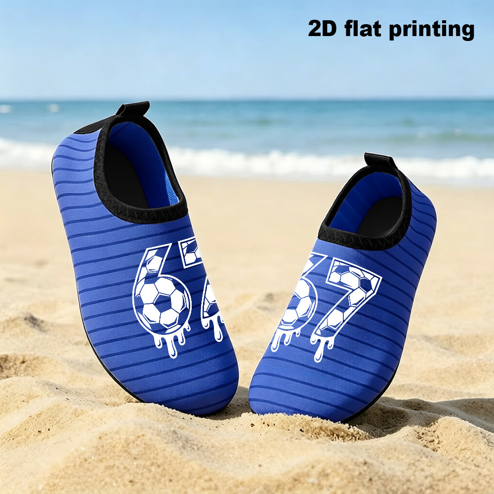 TEMU 1 Pair, 67 Patterns, 2d Cartoon Printing, Water Shoes, Kids Wading Shoes, Kids Water Shoes, Ideal Gift For Birthday, Day And Holidays, 2d Flat