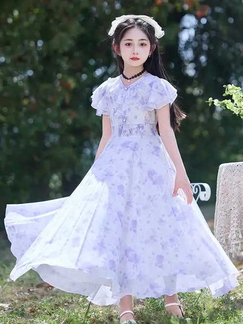 tea party dresses for girl Girls Pink Lace Princess Dress, Long Sleeve Bowknot Layered Tulle Ruffle Gown, Kids Birthday * Formal Dress 100% Polyester Girls Easter Christmas Wedding Pageant