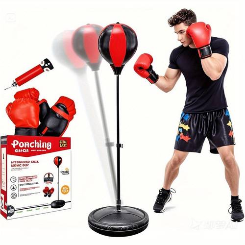 adjustable punching bag speed boxing sports set fighting boxing punching ball set with gloves strong spring withstands tough boxing training equipment fighting game for exersise train fitness