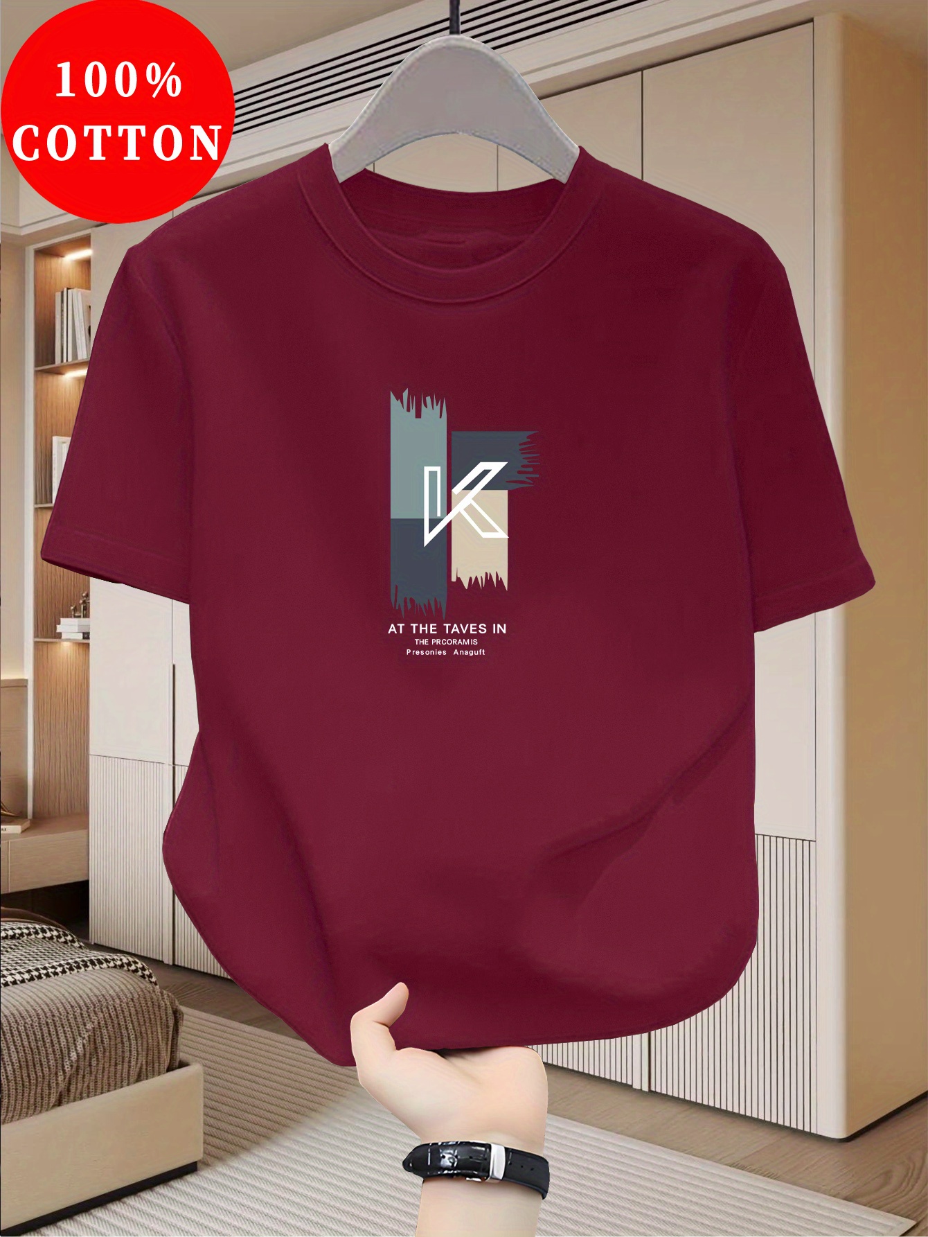 t-shirt homme 100% coton, col rond manches courtes décontracté, respirant et absorbant lhumidité pour loisirs en extérieur 0