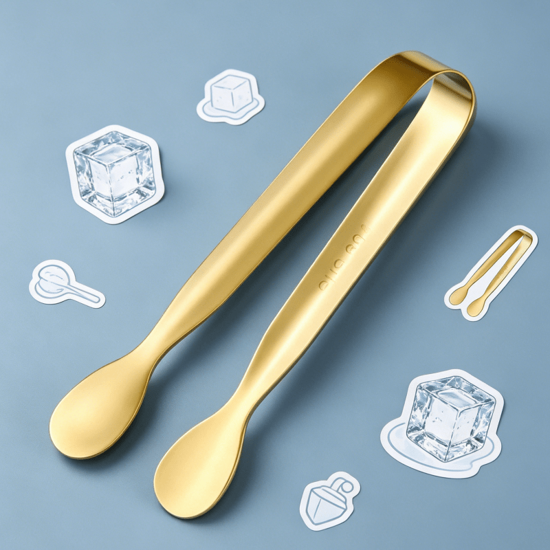 TEMU Stainless Steel Mini Food Tongs, Light – A Versatile Kitchen Helper, Suitable For Picking Up Sugar Cubes, Biscuits, Fruits, And For Use With