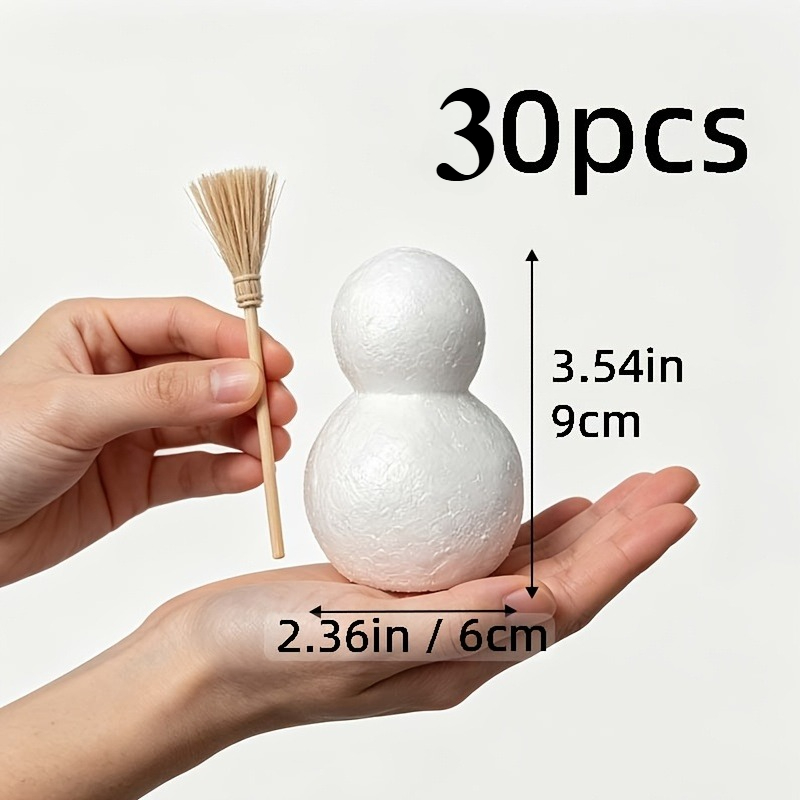 TEMU A Set Of 30 Foam Snowman Molds, Snowman Model Molds, Hand-painted Decorative Materials, Art And Craft Supplies, Holiday Decorations, And