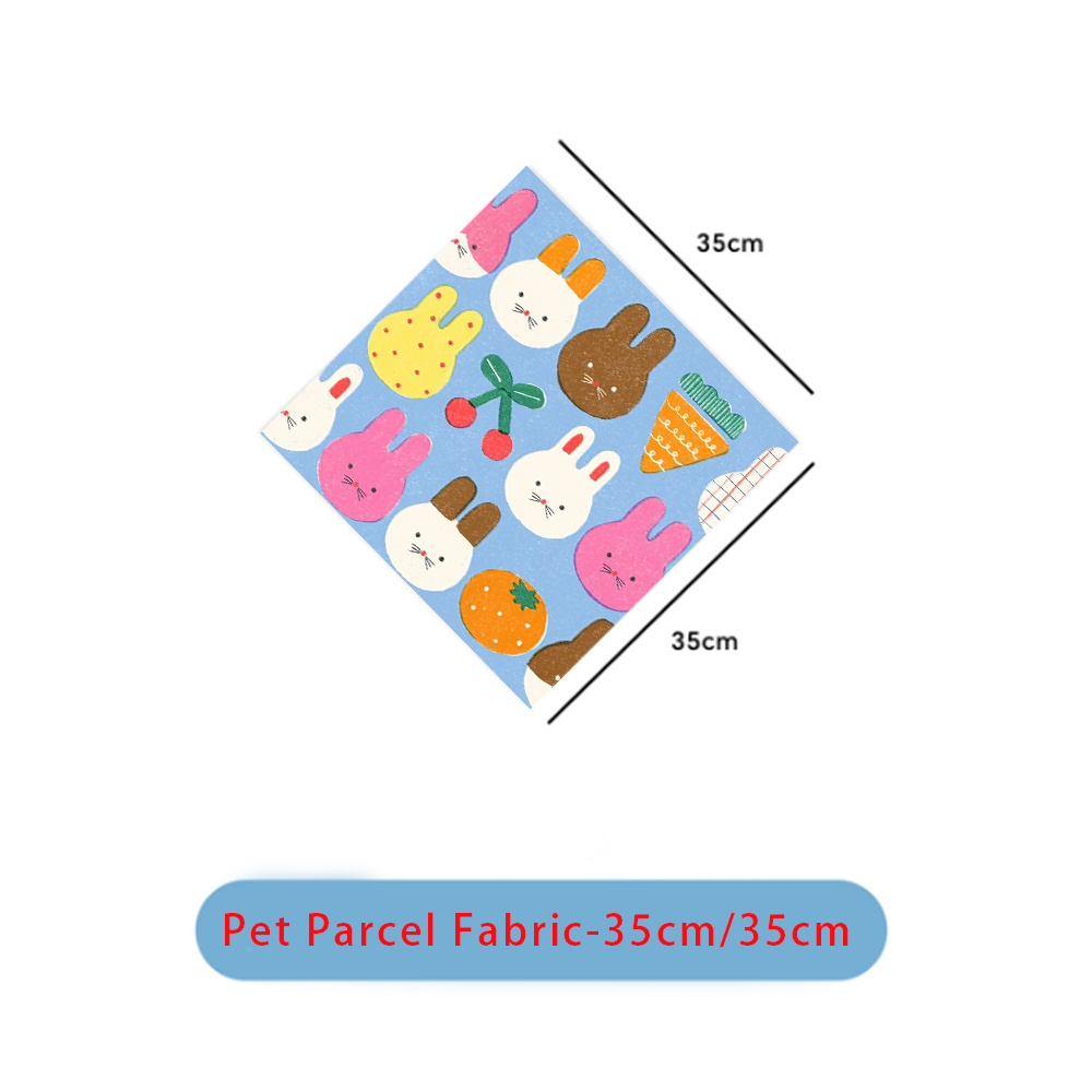 TEMU 1pc Huaji Wrap Cloth Suitable For Small Pets - Soft Calming Restraint Bag With Rabbit & Fruit/, Anti-stress Suitable For Birds, Kittens, Rabbits