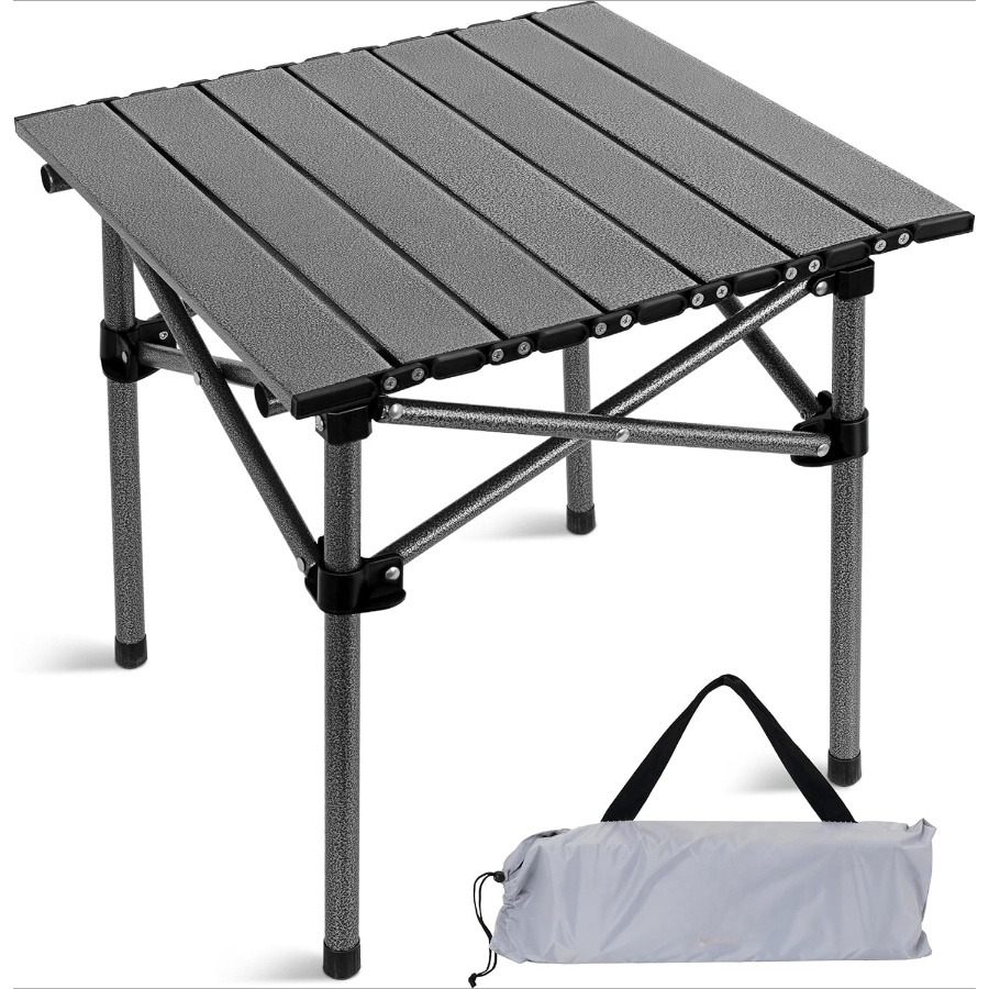 TEMU Portable Folding Camping Table - Lightweight Collapsible Outdoor Table With Carry Bag, Sturdy Legs & Large Flat Surface For Picnics, Bbqs, Beach, Hiking, Tailgating - Compact & For S &