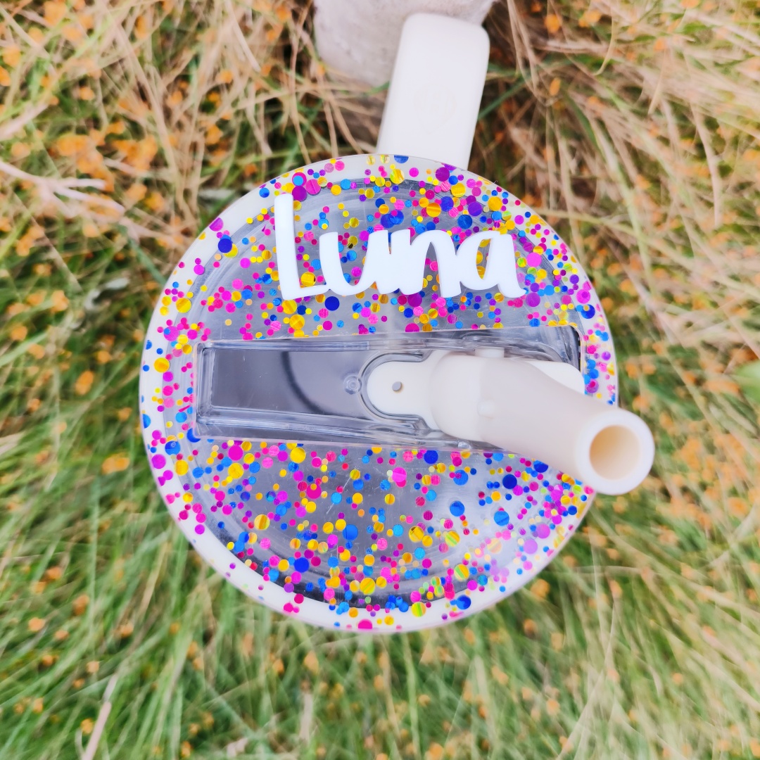 Name Tag Water Bottle 1pc Personalized Name 32oz 40oz Water Bottle Lid Acrylic Tag Temu Kuwait