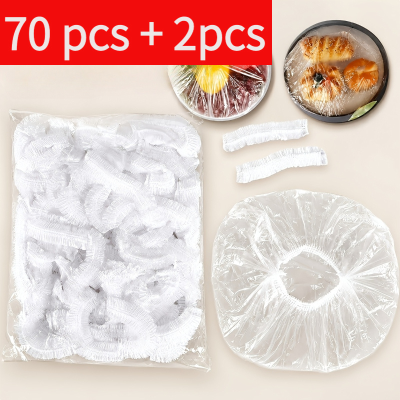 TEMU 72pcs Xxl Oversized Reusable Elastic Food Covers - 50-70cm/19.69-27.56in Keep And Prevent Dust And . Suitable For Large Bowls And Plates, Ideal