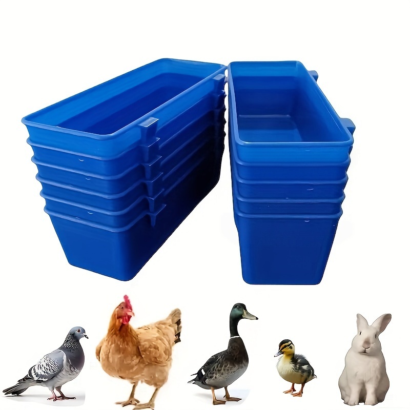 TEMU 11 Durable Plastic Poultry Feeding Bowls - Plastic Hanging Poultry Feeders, Dual- And Water Dispensers, Suitable For Chickens, Ducks, Rabbits,