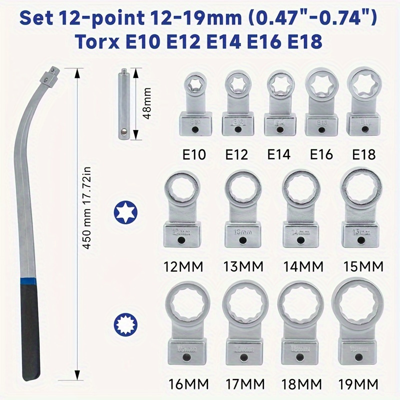 15pcs Special Tool Set for Car Engine Belt Pulley