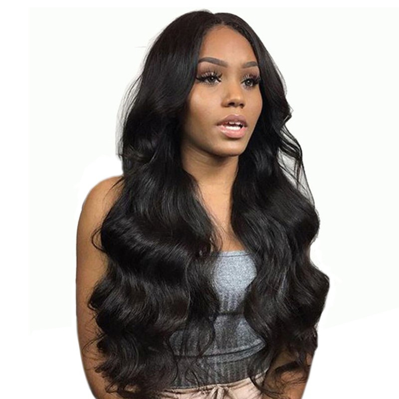 TEMU Luxurious 26-inch Black Long Wig For Women - Elegant Middle Part, Texture, High-temperature Resistant Synthetic Hair, Natural-looking Full Curly Wig Ideal For Daily Use & Cosplay