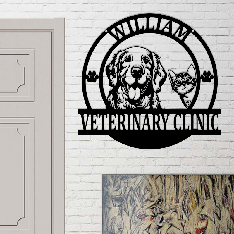customizable veterinary clinic metal wall art personalized Temu