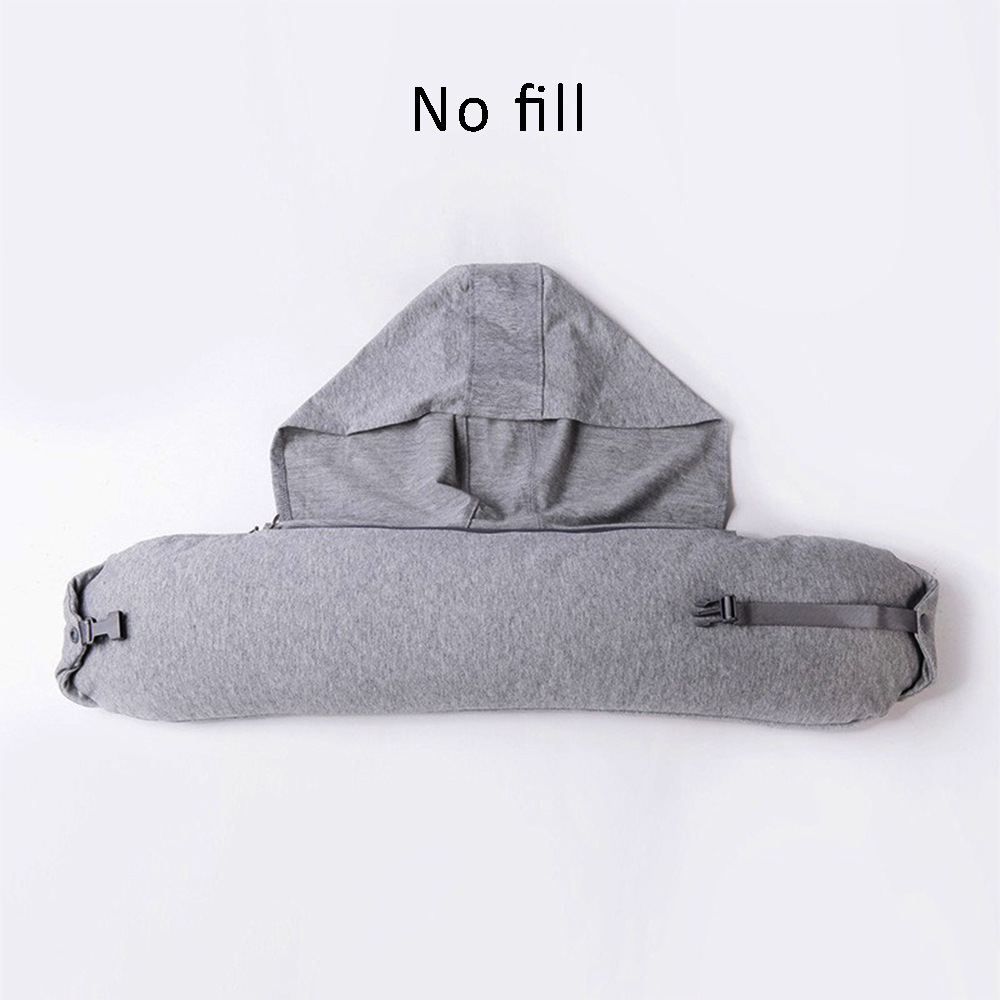 TEMU High-quality Hooded Travel With Storage Bag â Super Soft Neck Support Pillow For Airplane, Car, And Bus â Adjustable Fashionable Design,