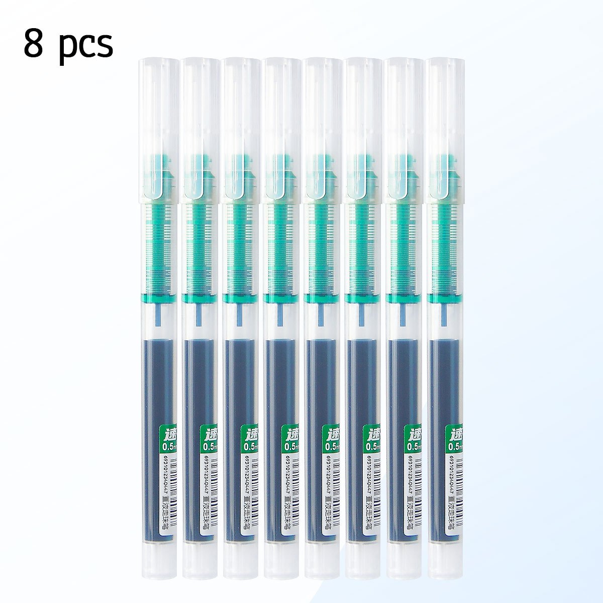 TEMU Wqn 8pcs 0.5mm Simple Liquid Gel Pens, Smooth Writing, Clear Marks, Quick-dry, Durable, Perfect For Office And , Back-to-
