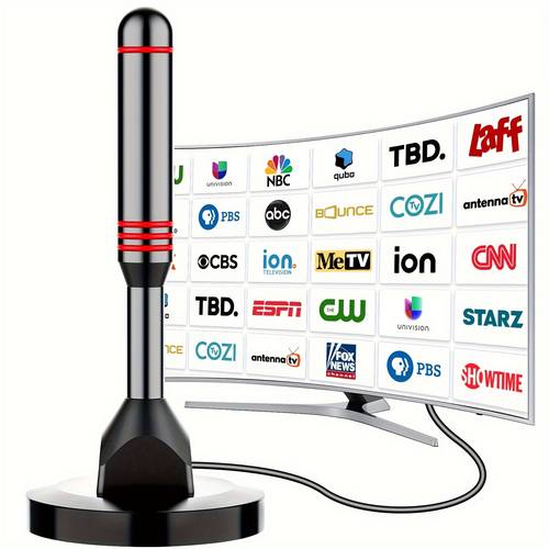 2025 smart indoor tv antenna with 360 rotating magnetic base long distance reception cable free installation for clear local channels sleek high quality for flat screen tvs viewing modern antenna design durable antenna antenna for tv