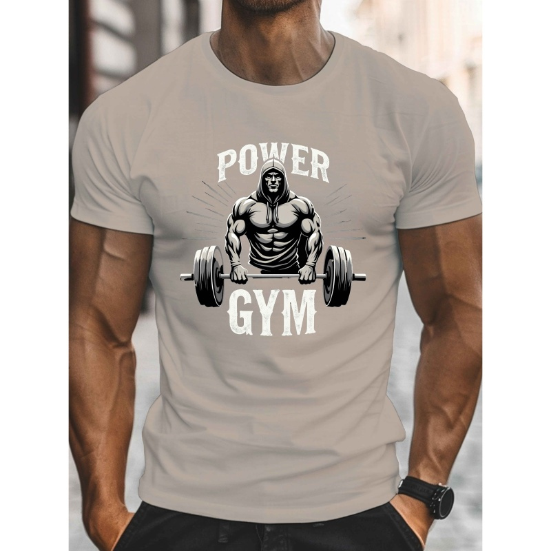 

T-Shirt Léger à Col Rond pour Hommes - Musculaire pour Homme des Poids, Polyester Respirant, Haut d'Été Décontracté, Accessoires de Gym