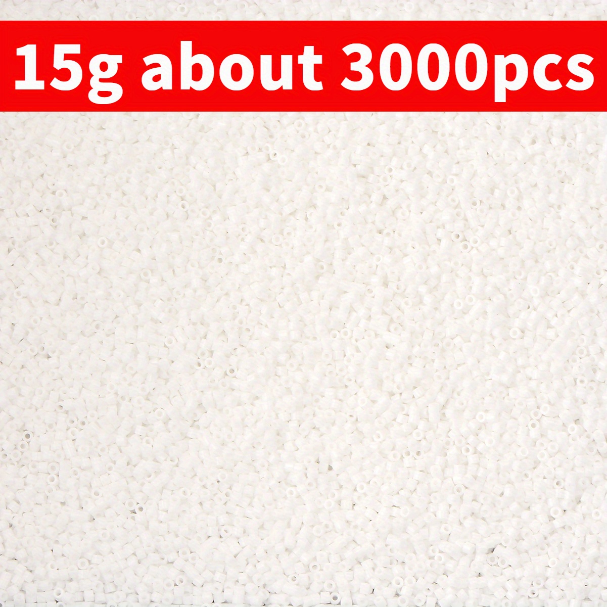 TEMU [hot Selling Glass Beads] 15g About 3000pcs 1.6mm Short Tube Glass Seed Beads For Jewelry Sewing Supplies, Vintage Cylindrical Glass Beads For
