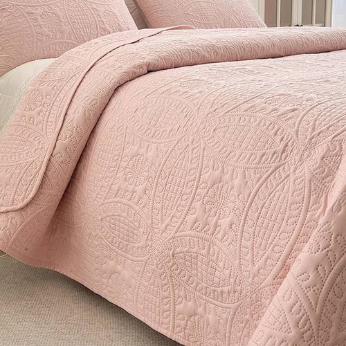 8 style quilt set with 1 coverlet and 2 pillowcases lightweight quilt full queen bed cover bedspread boho floral solid color reversible thin bed covering for master bedroom