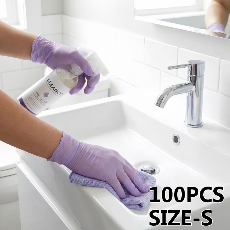 TEMU Light Purple Disposable Nitrile Gloves, 5mil, Pleasant To Touch, Similar To Powder-free, Suitable For Tattoos, Painting, Playing With Pets,