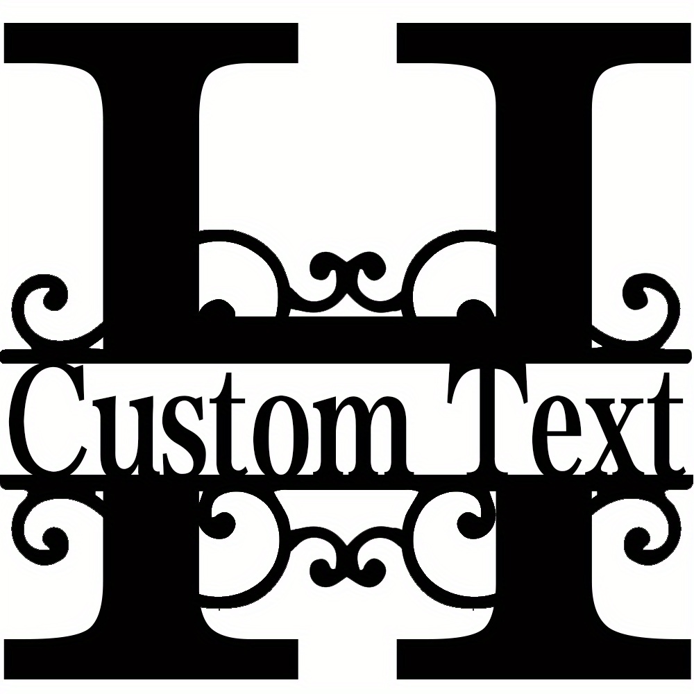 TEMU 1 Customizable Metal Sign With 26 Patterned Letters, Door Number, Scene Party Decoration, Door Decoration, Wrought Iron Wall Decoration Pendant,