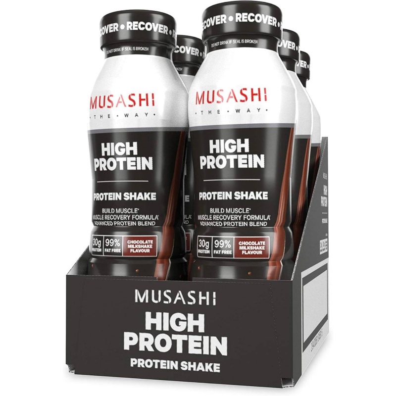 6x 375ml High Protein Chocolate Flavored Shake - Musashi Protein Supplement, Protein, Sugar, Artificial Ingredients, Gluten, Dairy, Cholesterol, Protein Shake, Protein Powder, Protein Powder For Women, Protein Powder For Men, Protein Powder For