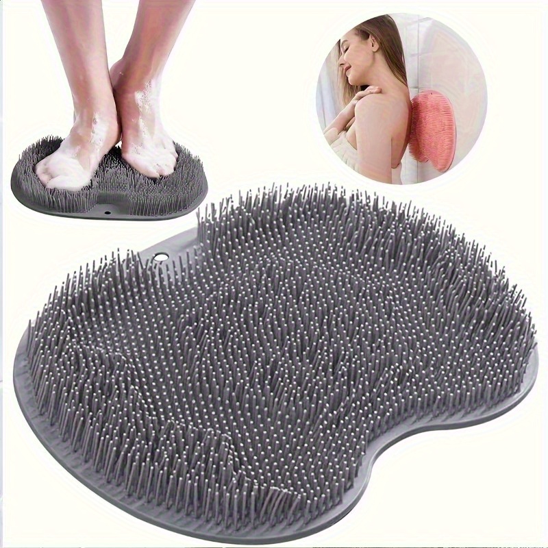 Image of 1pc Lazy Foot Massager Foot Pad Home Bathroom Non-slip Suction Cup Foot Scrubber Leg Pad