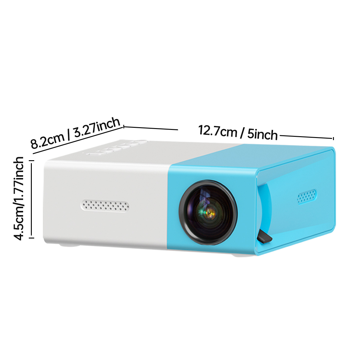 Portable Mini LED Projector with Remote & Speaker